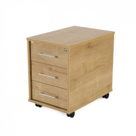 3008-CAJONERA BUCK MOVIL 3 CAJONES. COLOR: ESTRUCTURA ROBLE / FRONTAL ROBLE ROCADA 4003AR08V24