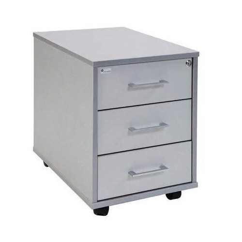 3009-CAJONERA BUCK MOVIL 3 CAJONES. COLOR: ESTRUCTURA ALUMINIO / FRONTAL GRIS ROCADA 4003AB02V24