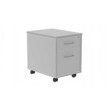 3013-CAJONERA BUCK MOVIL 1 CAJON + CARPETERO. COLOR: ESTRUCTURA ALUMINIO / FRONTAL GRIS ROCADA 4004AB02V24