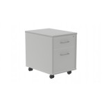 3013-CAJONERA BUCK MOVIL 1 CAJON + CARPETERO. COLOR: ESTRUCTURA ALUMINIO / FRONTAL GRIS ROCADA 4004AB02V24