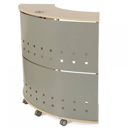 MOSTRADOR RECEPCION SEMI-CIRCULAR HAYA. MEDIDAS 125X106X38CM ( LARGO X ALTO X PROFUNDIDAD) ROCADA 5100AA01