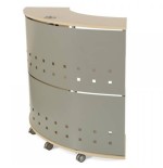 MOSTRADOR RECEPCION SEMI-CIRCULAR HAYA. MEDIDAS 125X106X38CM ( LARGO X ALTO X PROFUNDIDAD) ROCADA 5100AA01