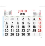 30208-CALENDARIO 2026 PARED HORIZONTAL DOBLE CARA CASTELLANO INGRAF 333427