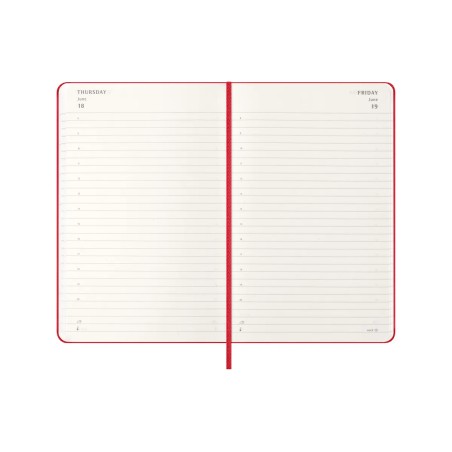 30222-AGENDA 2026 TAPA DURA 12 MESES DIARIA L (13 X 21 CM) ROJO MOLESKINE DHF212DC3Y26
