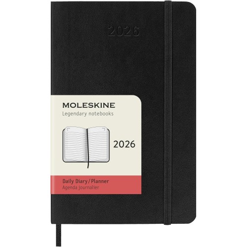 30227-AGENDA 2026 TAPA BLANDA 12 MESES DIARIA P (9 x 14 CM) NEGRA MOLESKINE DSB12DC2Y26