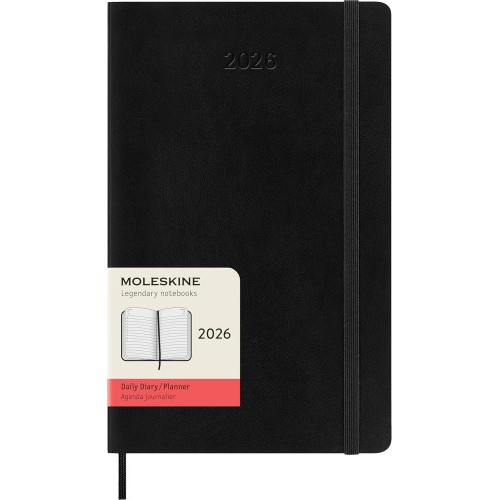 30229-AGENDA 2026 TAPA BLANDA 12 MESES DIARIA L (13 X 21 CM) NEGRA MOLESKINE DSB12DC3Y26
