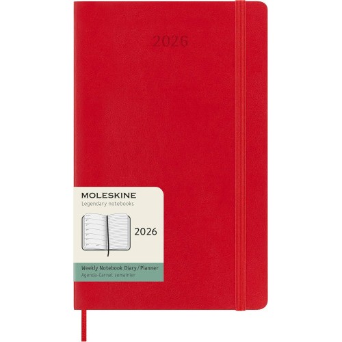 30237-AGENDA 2026 TAPA BLANDA 12 MESES SEMANAL L (13 X 21 CM) ROJO MOLESKINE DSF212WN3Y26