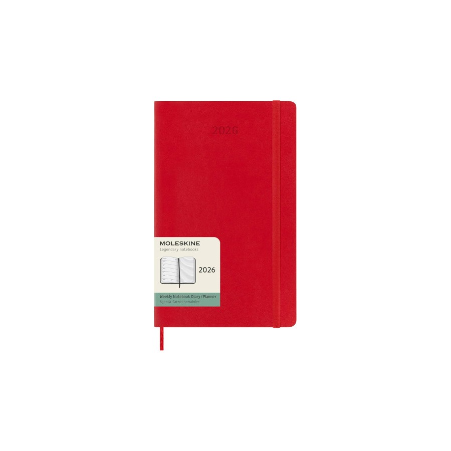30237-AGENDA 2026 TAPA BLANDA 12 MESES SEMANAL L (13 X 21 CM) ROJO MOLESKINE DSF212WN3Y26