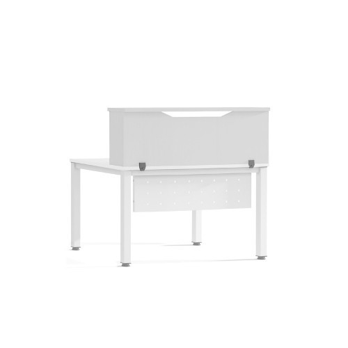3025-MODULO RECEPCION ALTILLO 100CM BLANCO / BLANCO. MEDIDAS 100X40X30CM. (MESA NO INCLUIDA EN EL PRECIO, SE COMPRA APAR