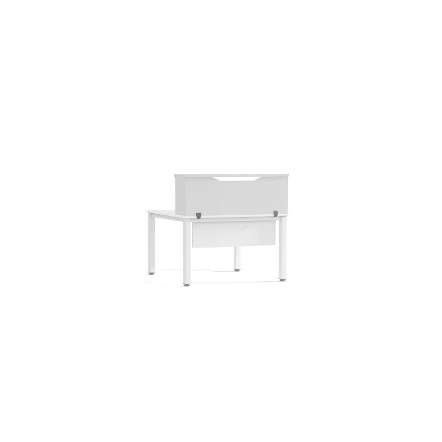 3025-MODULO RECEPCION ALTILLO 100CM BLANCO / BLANCO. MEDIDAS 100X40X30CM. (MESA NO INCLUIDA EN EL PRECIO, SE COMPRA APAR