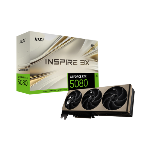 MSI GEFORCE RTX 5080 16G INSPIRE 3X OC tarjeta grafica NVIDIA 16 GB GDDR7