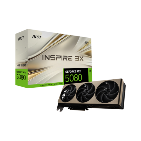 MSI GEFORCE RTX 5080 16G INSPIRE 3X OC tarjeta grafica NVIDIA 16 GB GDDR7