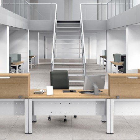 3028-MODULO RECEPCION ALTILLO 120CM HAYA / HAYA. MEDIDAS 120X40X30CM. (MESA NO INCLUIDA EN EL PRECIO, SE COMPRA APARTE)