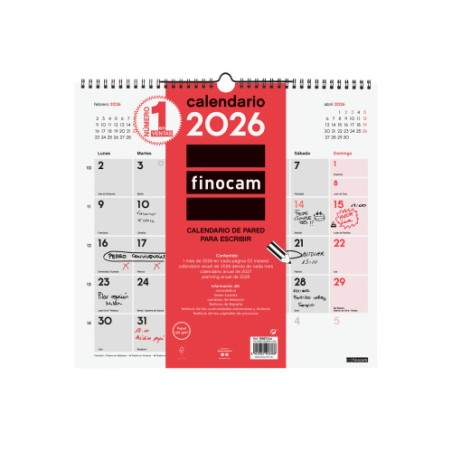 30299-CALENDARIO 2026 NEUTRO PARED ESCRIBIR L 340X320MM FINOCAM 780070026