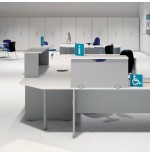 3030-MODULO RECEPCION ALTILLO 120CM GRIS / GRIS. MEDIDAS 120X40X30CM. (MESA NO INCLUIDA EN EL PRECIO, SE COMPRA APARTE)