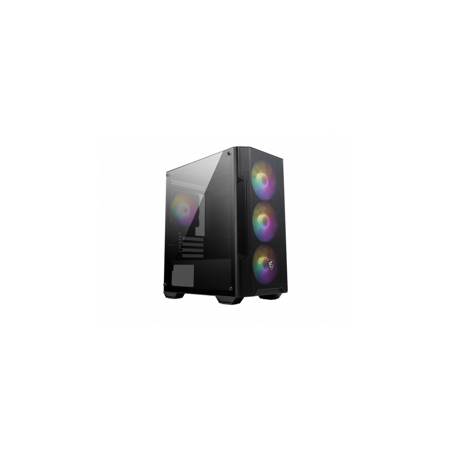 30320-MSI MAG FORGE M100A carcasa de ordenador Micro Torre Negro, Transparente