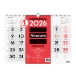 30354-CALENDARIO 2026 NEUTRO PARED NUMEROS GRANDES L 430X310MM FINOCAM 780010026
