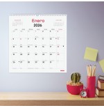 30361-CALENDARIO 2026 PARED TRENDY CHIC ESCRIBIR 300X300MM BLANCO FINOCAM 787007326