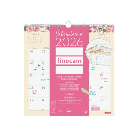 30364-CALENDARIO 2026 PARED TRENDY DESIGN ESCRIBIR 300x300MM FINOCAM 787530126
