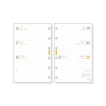 30385-RECAMBIO ANUAL 2026 C299 CLASSIC602 73X114MM SEMANA VISTA HORIZONTAL FINOCAM 201240026