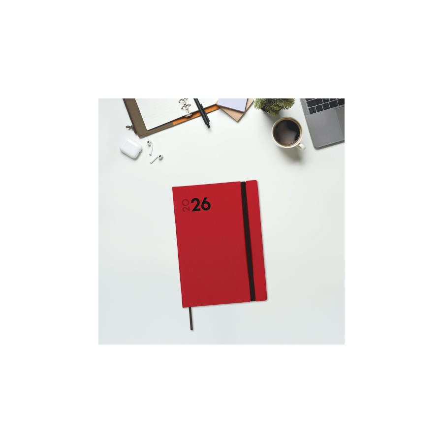 30399-AGENDA 2026 DYNAMIC MARA Y10 140X204MM SEMANA VISTA VERTICAL ROJO FINOCAM 621123026