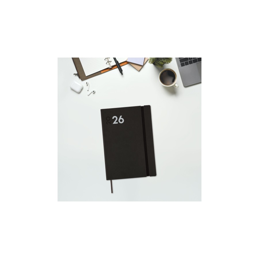 30402-AGENDA 2026 DYNAMIC MARA Y10 140X204MM SEMANA VISTA VERTICAL NEGRO FINOCAM 621126026