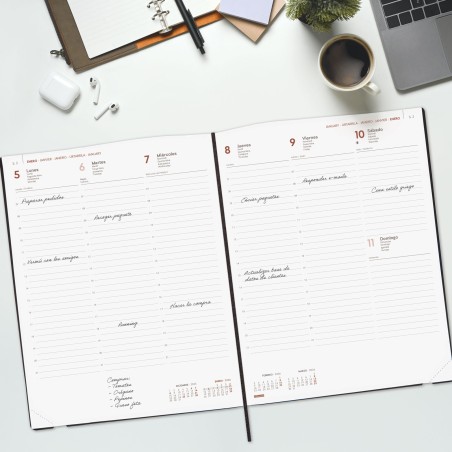 30426-AGENDA 2026 DYNAMIC MARA Y12 210X270MM SEMANA VISTA VERTICAL NEGRO FINOCAM 621146026