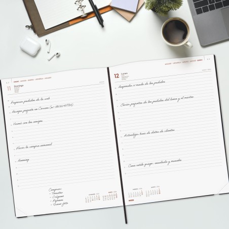 30429-AGENDA 2026 DYNAMIC MARA Y12 210X270MM DIA PAGINA NEGRO FINOCAM 621186026