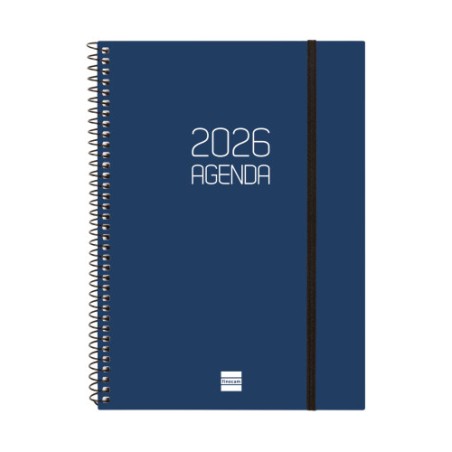 30430-AGENDA 2026 BASIC OPAQUE E10 155X212MM SEMANA VISTA HORIZONTAL AZUL FINOCAM 742761026