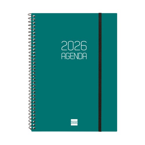 30433-AGENDA 2026 BASIC OPAQUE E10 155X212MM SEMANA VISTA HORIZONTAL VERDE FINOCAM 742762026