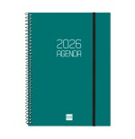 30433-AGENDA 2026 BASIC OPAQUE E10 155X212MM SEMANA VISTA HORIZONTAL VERDE FINOCAM 742762026