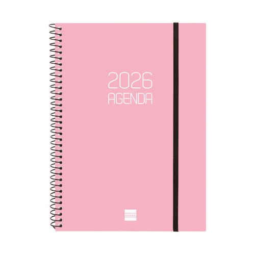 30435-AGENDA 2026 BASIC OPAQUE E10 155X212MM SEMANA VISTA HORIZONTAL ROSA FINOCAM 742764526