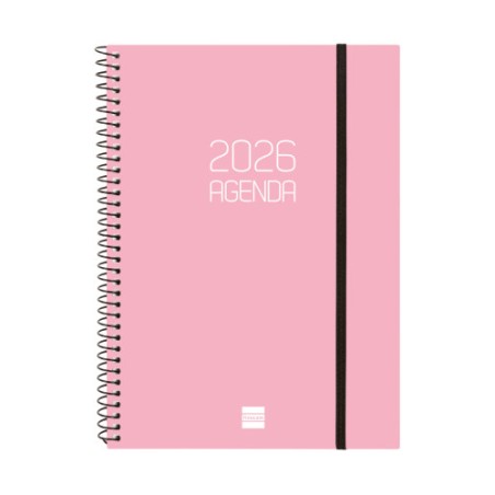 30435-AGENDA 2026 BASIC OPAQUE E10 155X212MM SEMANA VISTA HORIZONTAL ROSA FINOCAM 742764526