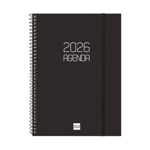 30437-AGENDA 2026 BASIC OPAQUE E10 155X212MM SEMANA VISTA HORIZONTAL NEGRO FINOCAM 742766026