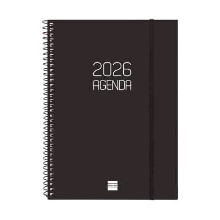 30437-AGENDA 2026 BASIC OPAQUE E10 155X212MM SEMANA VISTA HORIZONTAL NEGRO FINOCAM 742766026