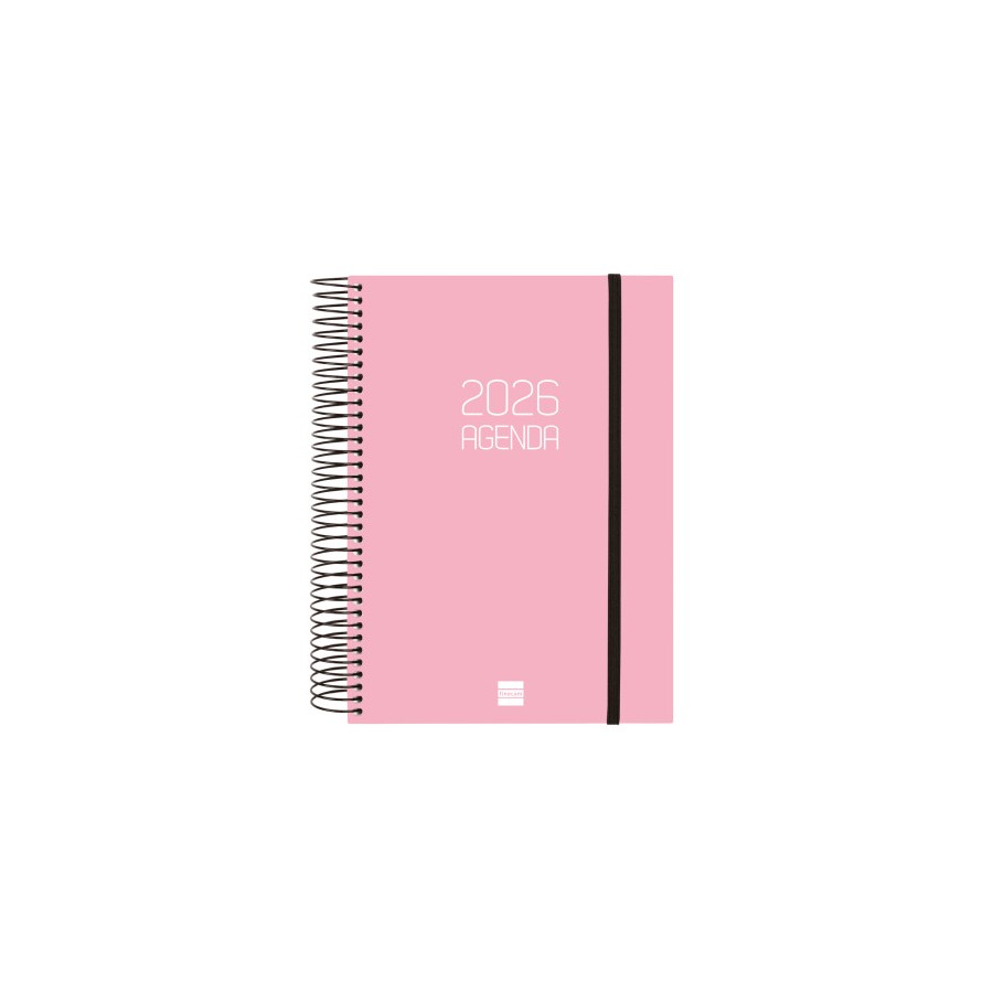 30447-AGENDA 2026 BASIC OPAQUE E10 155X212MM DIA PAGINA ROSA FINOCAM 742914526