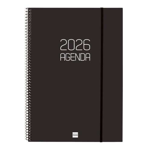 30456-AGENDA 2026 BASIC OPAQUE E40 210X297MM SEMANA VISTA HORIZONTAL NEGRO FINOCAM 742786026