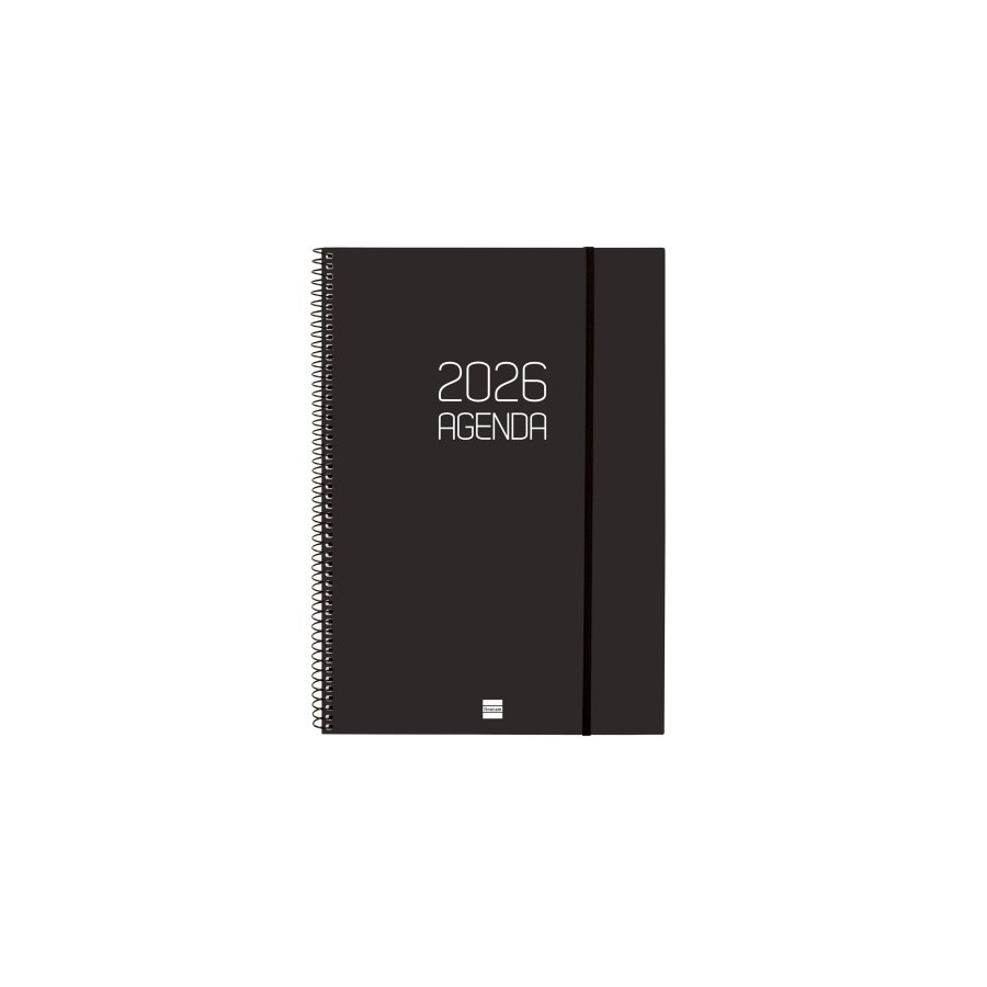 30456-AGENDA 2026 BASIC OPAQUE E40 210X297MM SEMANA VISTA HORIZONTAL NEGRO FINOCAM 742786026