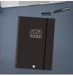 30457-AGENDA 2026 BASIC OPAQUE E40 210X297MM SEMANA VISTA HORIZONTAL NEGRO FINOCAM 742786026
