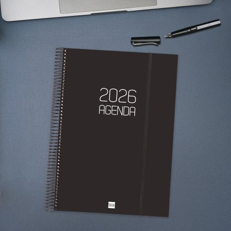30459-AGENDA 2026 BASIC OPAQUE E40 210X297MM DIA PAGINA NEGRO FINOCAM 742926026
