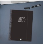 30459-AGENDA 2026 BASIC OPAQUE E40 210X297MM DIA PAGINA NEGRO FINOCAM 742926026