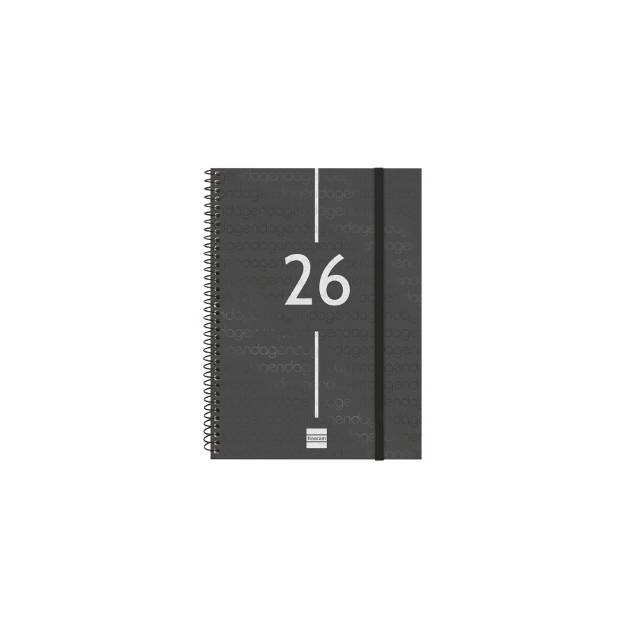 30470-AGENDA 2026 BASIC YEAR E10 155X212MM SEMANA VISTA HORIZONTAL NEGRO FINOCAM 741456026