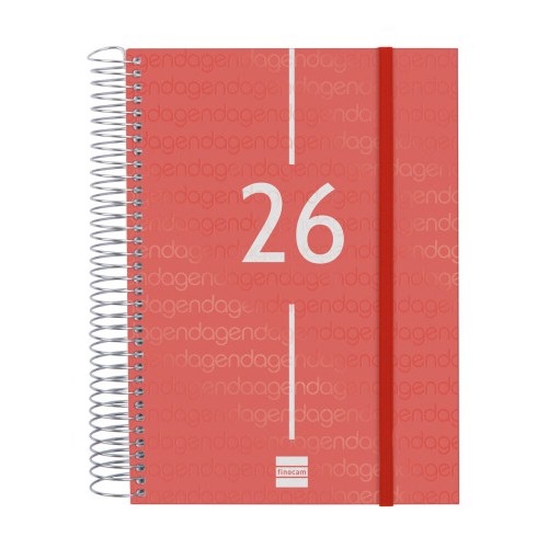 30484-AGENDA 2026 BASIC YEAR E10 155X212MM DIA PAGINA ROJO FINOCAM 741103026