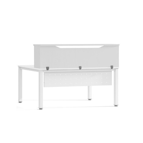 3049-MODULO RECEPCION ALTILLO 160CM BLANCO / BLANCO. MEDIDAS 160X40X30CM. (MESA NO INCLUIDA EN EL PRECIO, SE COMPRA APAR