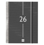 30492-AGENDA 2026 BASIC YEAR E40 210X297MM DIA PAGINA NEGRO FINOCAM 741116026