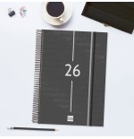 30493-AGENDA 2026 BASIC YEAR E40 210X297MM DIA PAGINA NEGRO FINOCAM 741116026