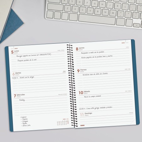 30495-AGENDA 2026 BASIC MY E10 155X212MM SEMANA VISTA HORIZONTAL AZUL FINOCAM 743501026