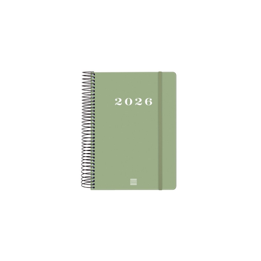 AGENDA 2026 BASIC MY E10 155X212MM DIA PAGINA VERDE FINOCAM 743522026