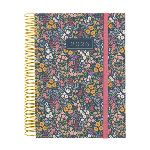 30524-AGENDA 2026 TRENDY DESIGN E10 155X212MM DIA PAGINA FLORA FINOCAM 742313026