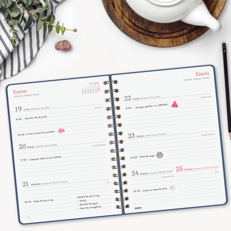 30531-AGENDA 2026 TRENDY ALMA E10 155X212MM SEMANA VISTA HORIZONTAL AZUL FINOCAM 762020426